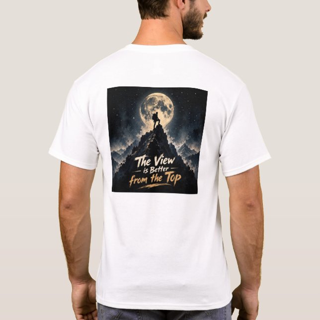 Camiseta da Lua de Escalada Motivacional da Montan (Verso)