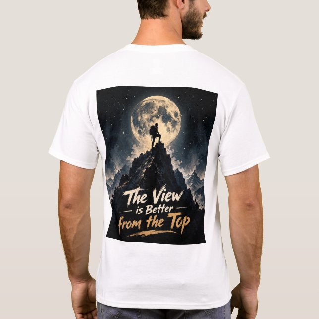Camiseta da Lua de Escalada Motivacional da Montan (Verso)