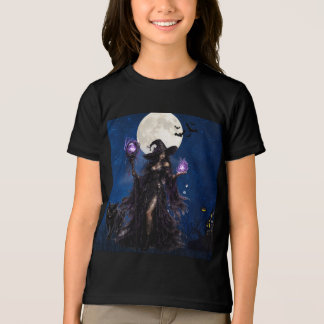 Camiseta da Lua de Halloween da Bruxa Mística