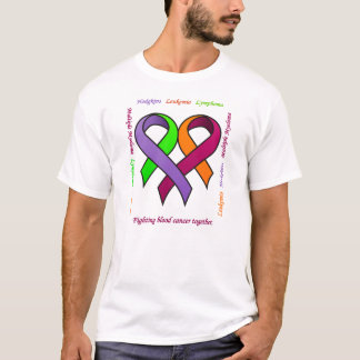 Camiseta Da luta de sangue do cancer t-shirt junto