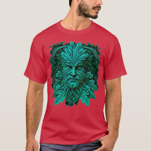 Camiseta Da Madeira Tradicional Pagan Celtic Greenman 12