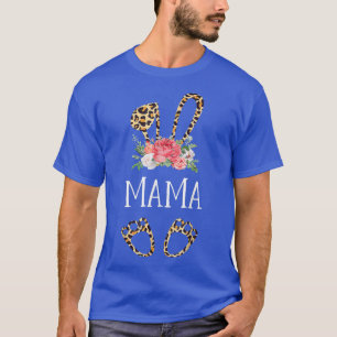 Camiseta Da Mãe da Mãe de Felz pascoa Coelhinha de Leopardo