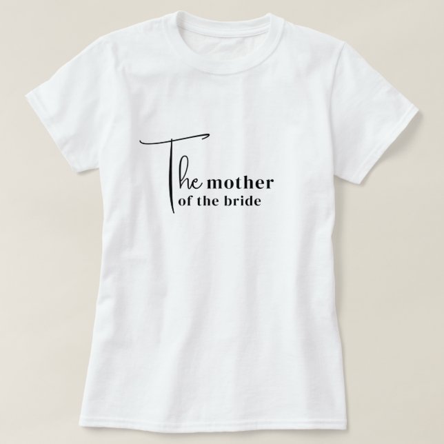 Camiseta da Mãe da Noiva na Moda (Frente do Design)