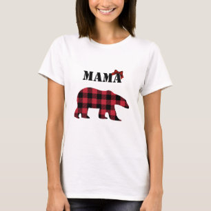Camiseta da Mama Bear Xadrez Buffalo