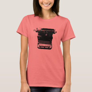 Camiseta da máquina de escrever Vintage