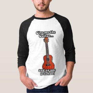 Camiseta Dá-me a guitarra e ninguém se machuca.