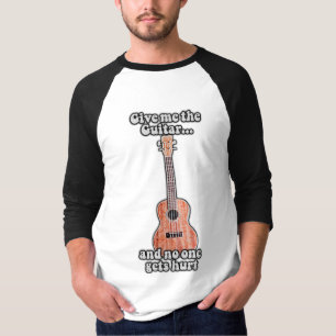 Camiseta Dá-me a guitarra e ninguém se machuca.