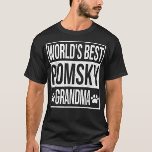 Camiseta da melhor avó de Pomsky do mundo