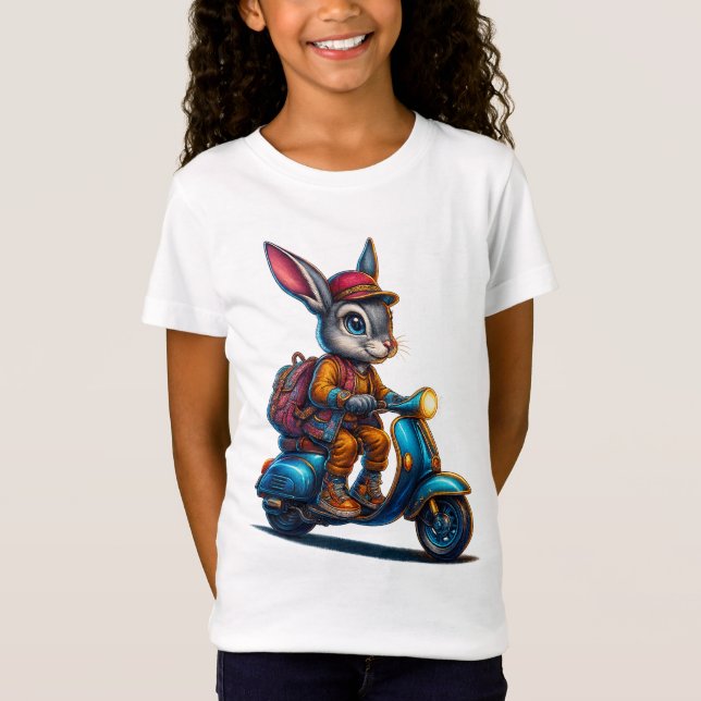 Camiseta da Menina Coelhinha Aventureira  (Frente)