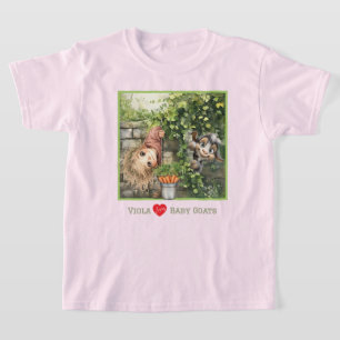 Camiseta da Menina Curiosa e do Bode Curioso