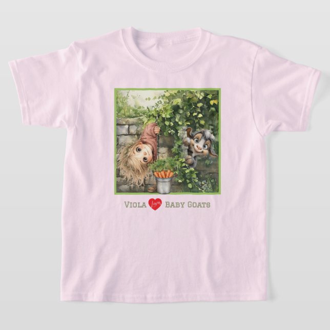Camiseta da Menina Curiosa e do Bode Curioso (Postura )
