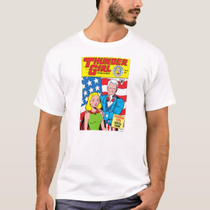 Camiseta da menina do trovão dos homens