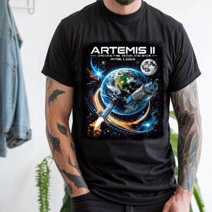 Camiseta da Missão Artemis II da NASA para a Lua c
