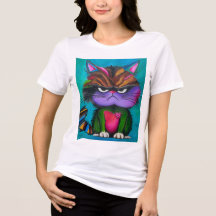Camiseta da Mulher do Gato Mal-humorado