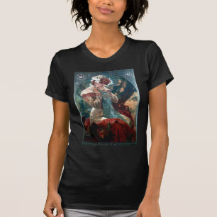 Camiseta Da mulher Lefevre-Utile do art deco de Mucha