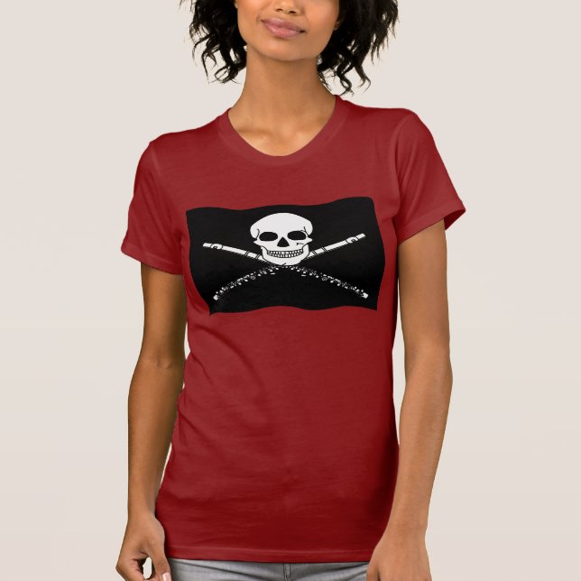 Camiseta da música da flauta do pirata (Frente)