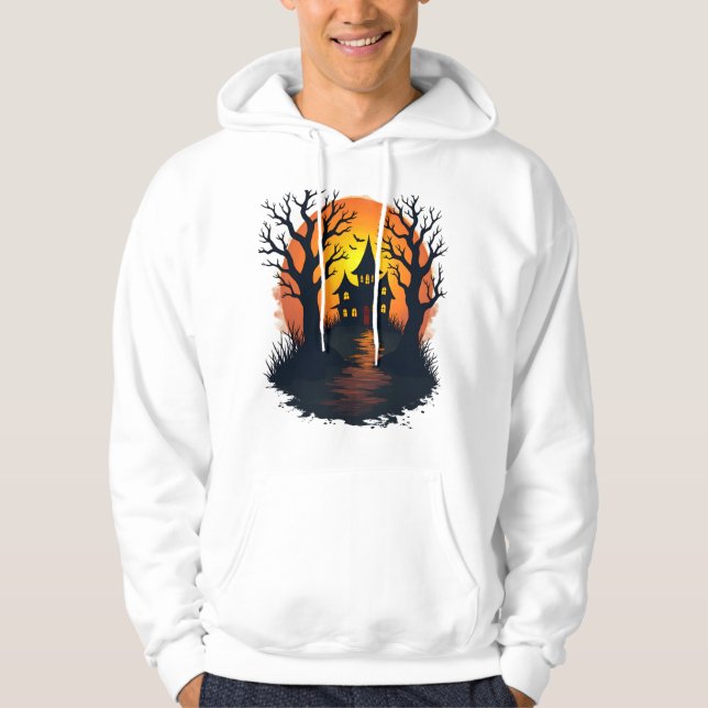 Camiseta da Natureza de Halloween Assombrada da Fl (Frente)