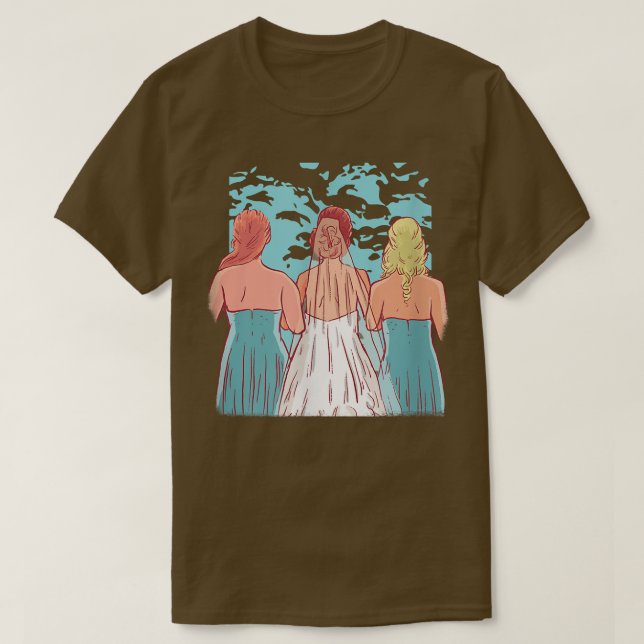 Camiseta da Noiva de Casamento de Mulher (Frente do Design)