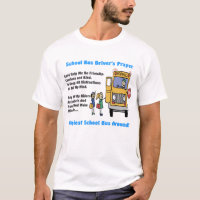 Camiseta da oração do motorista de auto escolar