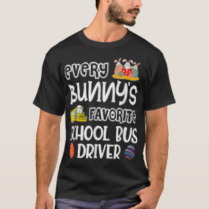 Camiseta Da Páscoa de Maquinista de Ônibus Escolar Favori
