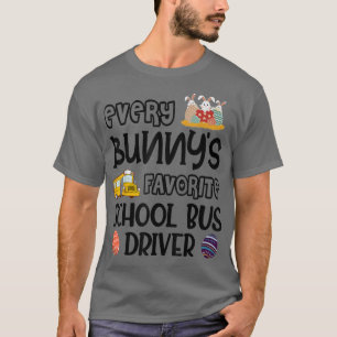 Camiseta Da Páscoa de Maquinista de Ônibus Escolar Favorito