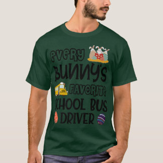 Camiseta Da Páscoa de Maquinista de Ônibus Escolar Favorito