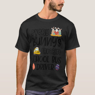 Camiseta Da Páscoa de Maquinista de Ônibus Escolar Favorito