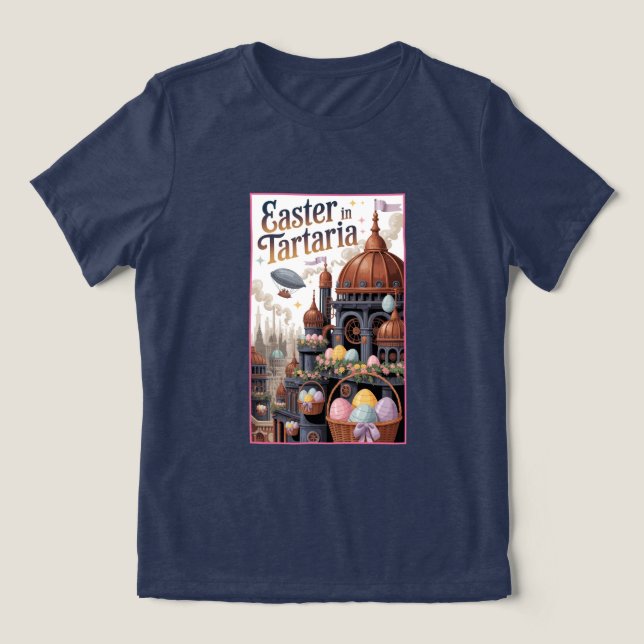 Camiseta da Páscoa na Tartária Perda de História d (Design frontal)