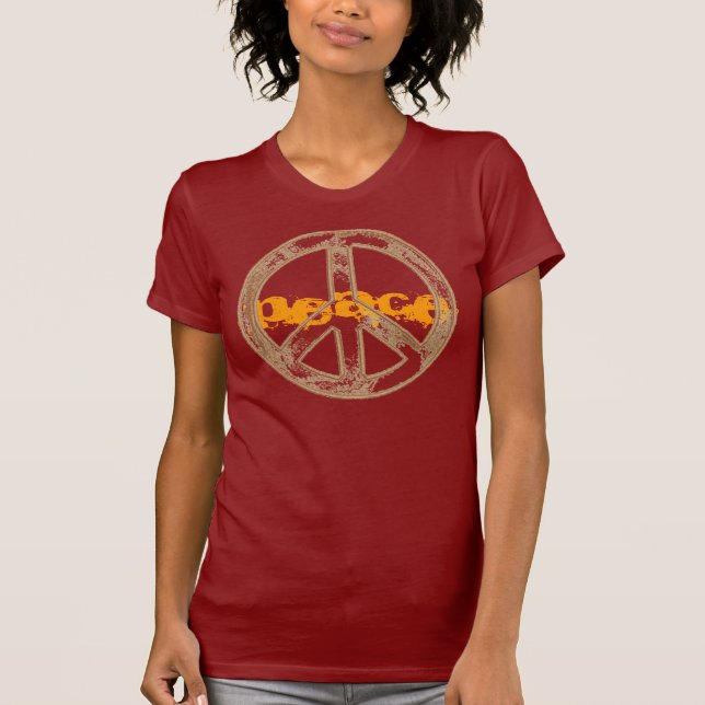 camiseta da paz dos anos 70 (Frente)