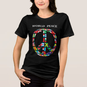 Camiseta da paz mundial Tri-Blend Shirt