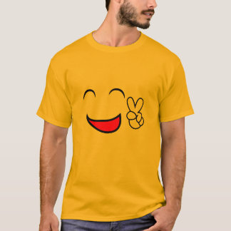 Camiseta Da paz traje do grupo do Emoticon para fora