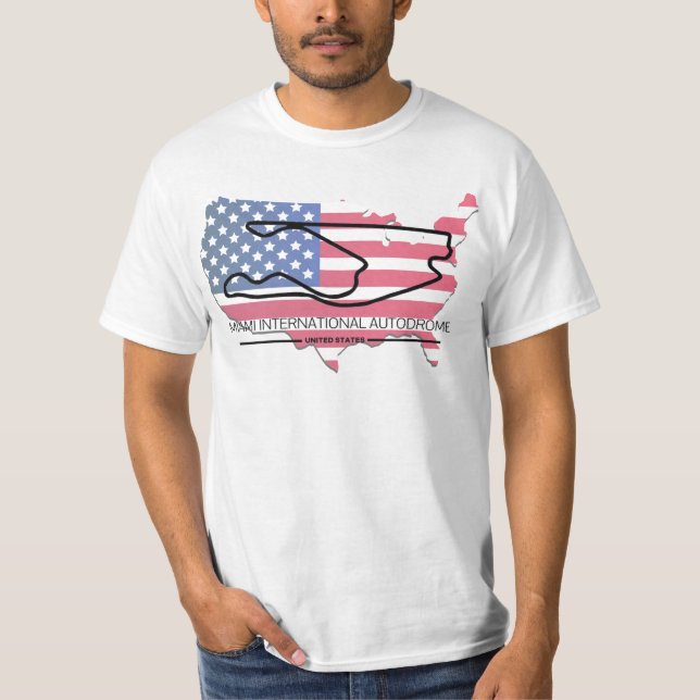 Camiseta da Pista Internacional de Miami de Fórmul (Frente)