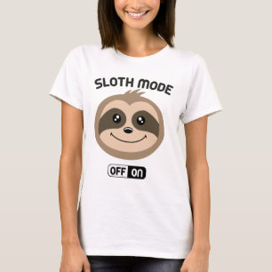 Camiseta Da preguiça da preguiça do modo t-shirt bonito