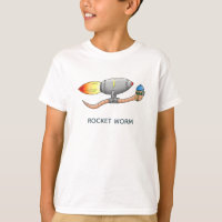 Camiseta da primeira viagem de jetpack do minhoca