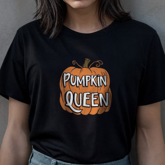 Camiseta da Rainha da Abóbora do Dia das Bruxas