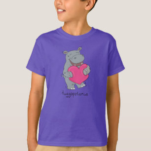 Camiseta da Rapariga do Namorados Hippo Hugs