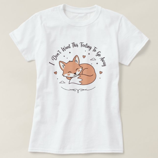 Camiseta da Raposa Sonolenta | Este Presente de Ra (Frente do Design)