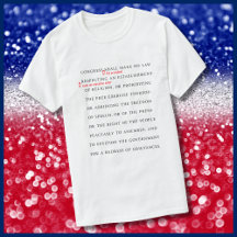 Camiseta da Revisão da Primeira Emenda à Democraci