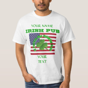 Camiseta da Rua Irlandesa Americana Patrick