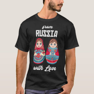 Camiseta Da Rússia com amor - Bonita Matryoshka Nesting Do