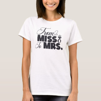 Camiseta Da Senhorita à Sra. Wedding