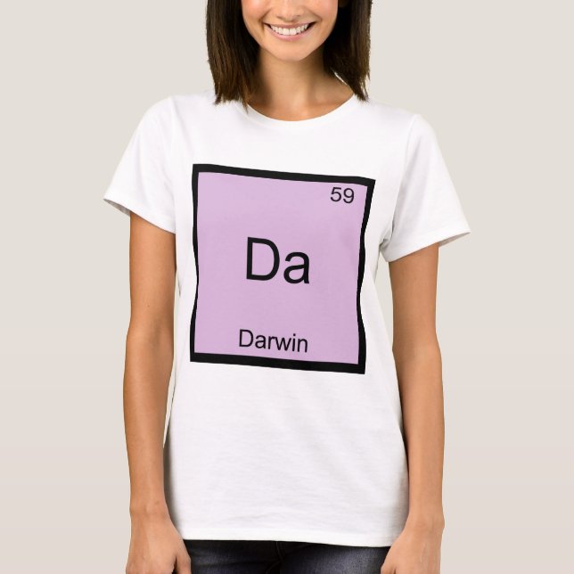 Camiseta Da - Símbolo de Elemento de Química Diver (Frente)