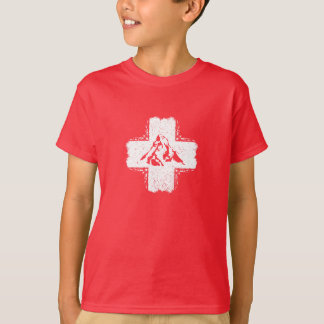 Camiseta da Suíça - Bandeira Suíça Matterhorn
