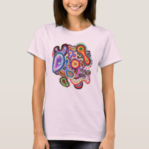 Camiseta Da "T orgânico da arte ameba"