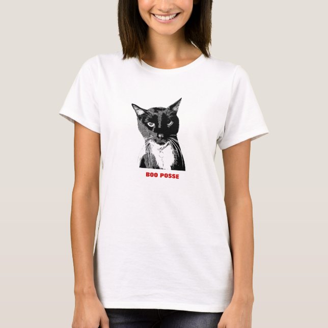 Camiseta Da "t-shirt do gato do smoking da legião vaia" (Frente)