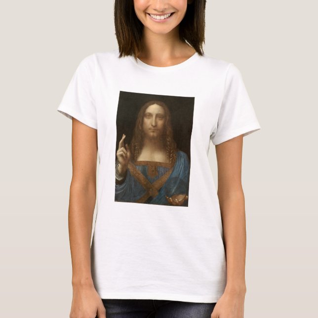 Camiseta Da Vinci, Salvador do Mundo, Salvador Mundi (Frente)