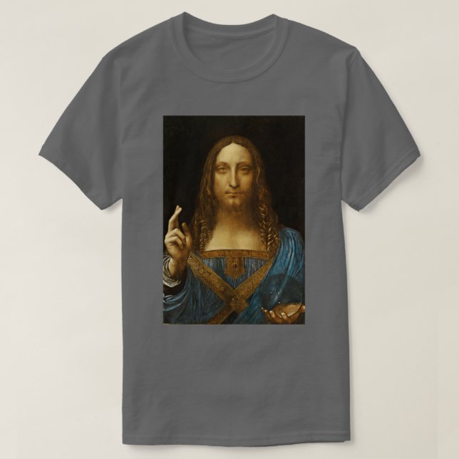 Camiseta Da Vinci Salvator Mundi (Frente do Design)