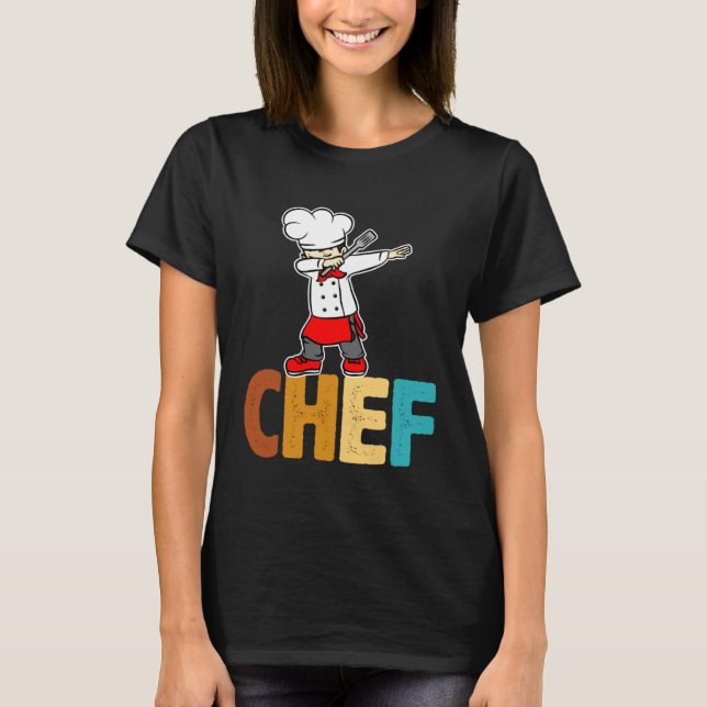 Camiseta Dab Dabbing Chef Cooking Guru  Cook Retro Culinary (Frente)