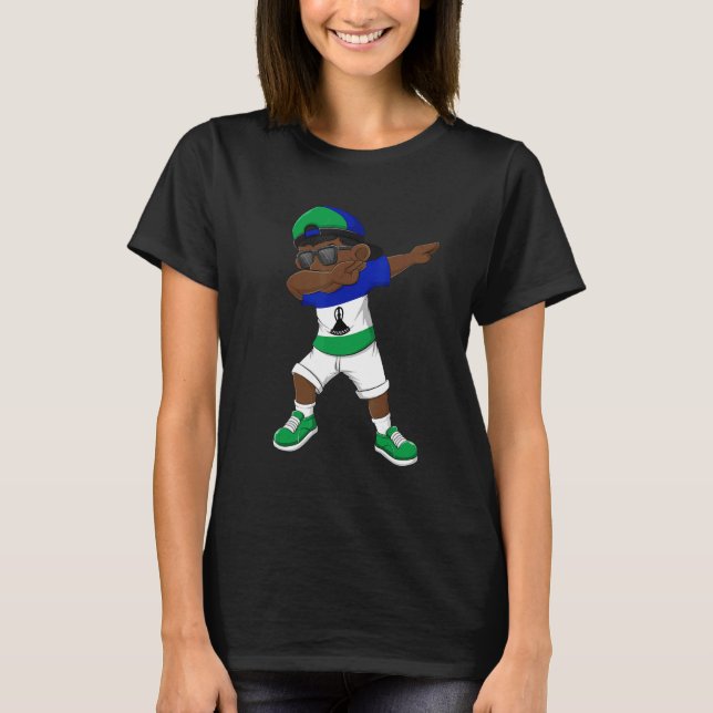 Camiseta Dab Dance Dabbing Boy Lesothos Lesothos Lesotho Fl (Frente)