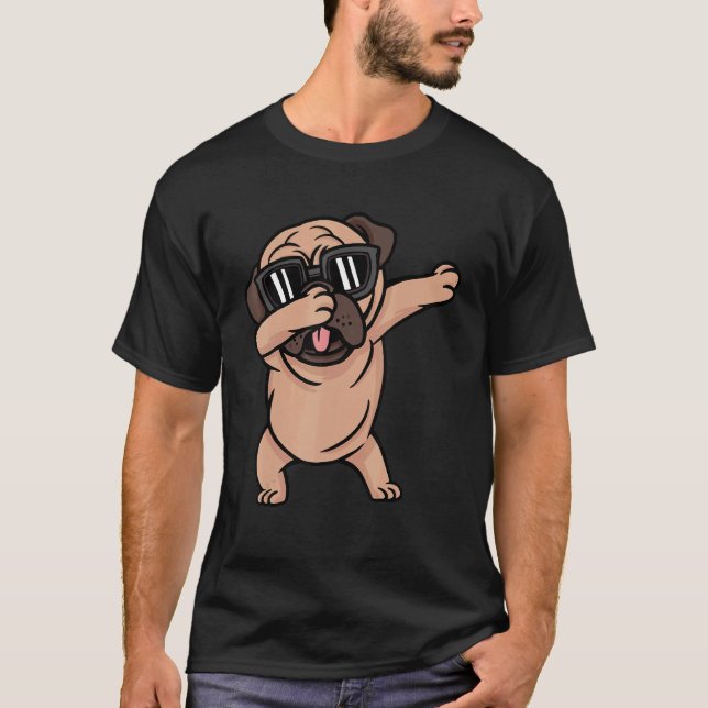 Camiseta Dab Dance Dabbing Pug (Frente)